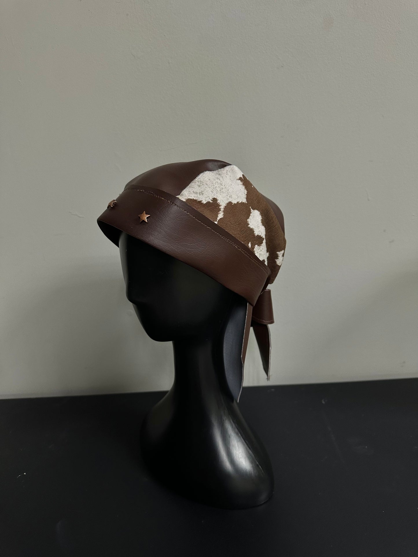 Cow Print Skull Cap