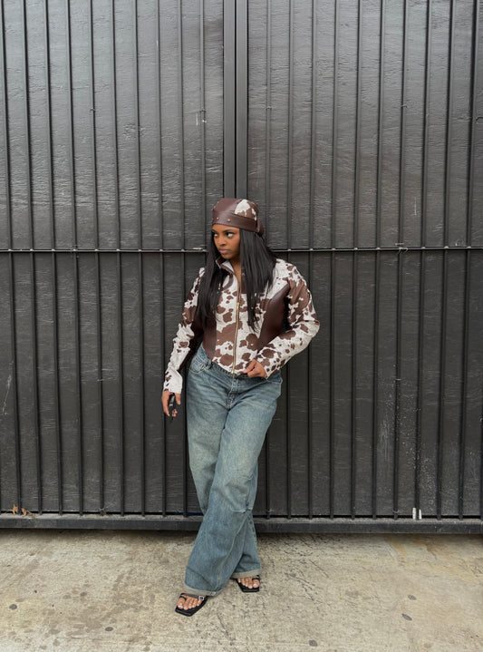 In the MOO'D Moto Jacket