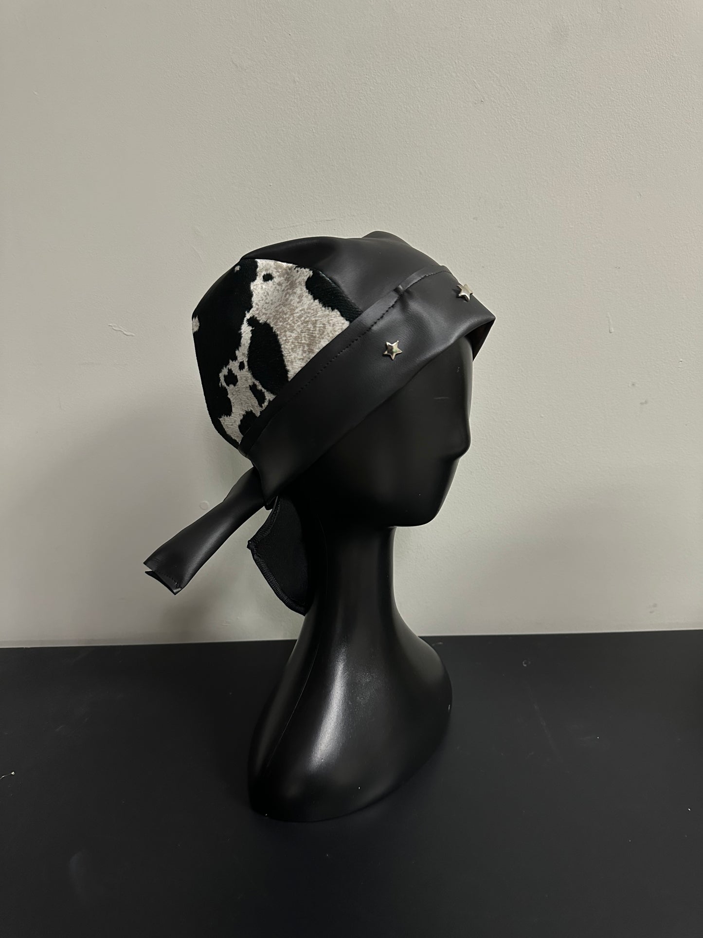 Cow Print Skull Cap