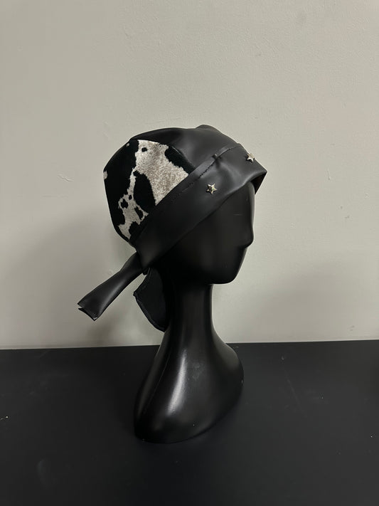 Cow Print Skull Cap