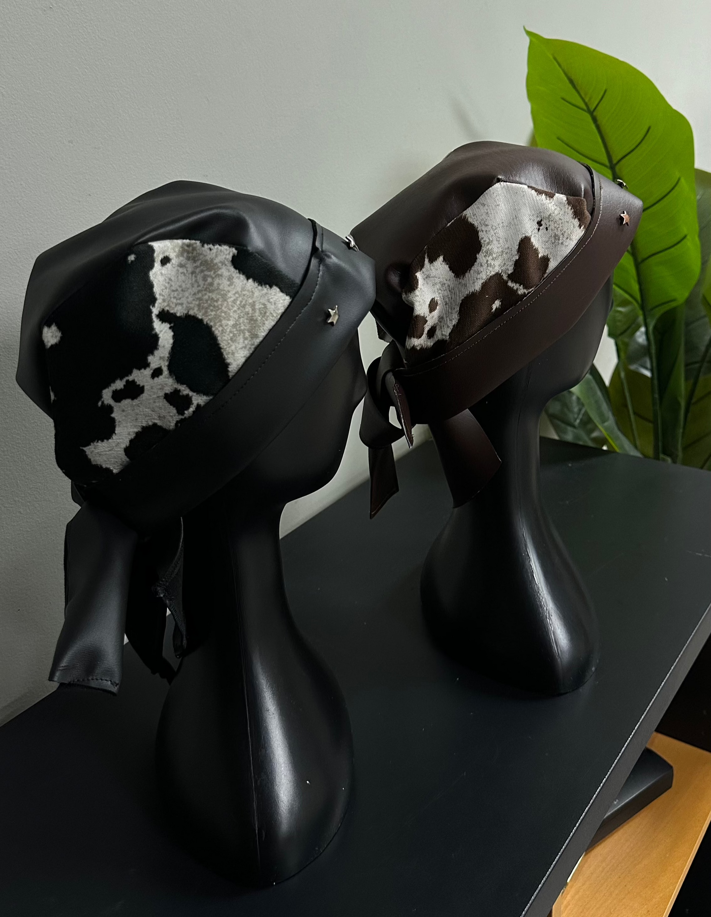Cow Print Skull Cap